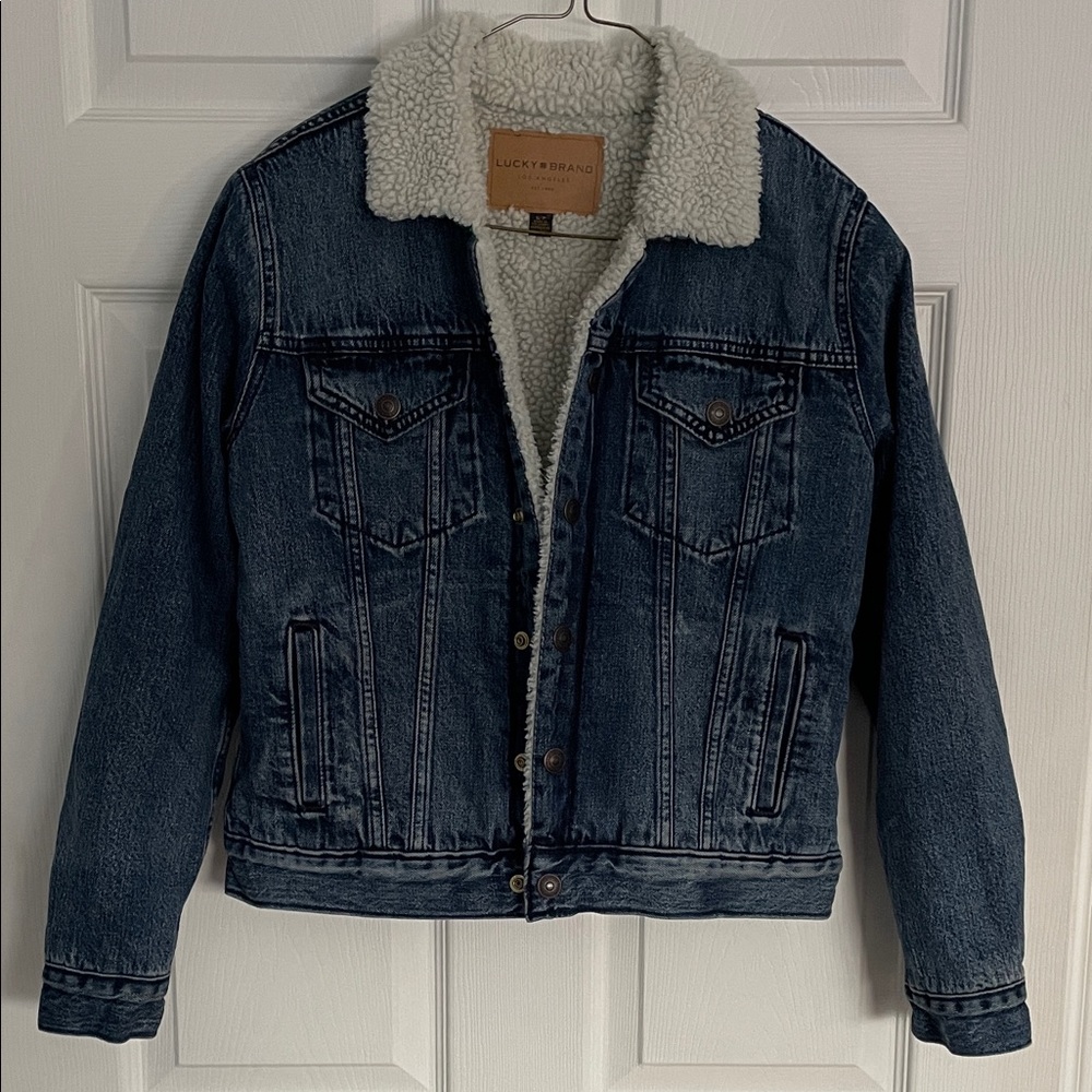 Women’s Lucky Brand Sherpa-Lined Denim Jacket